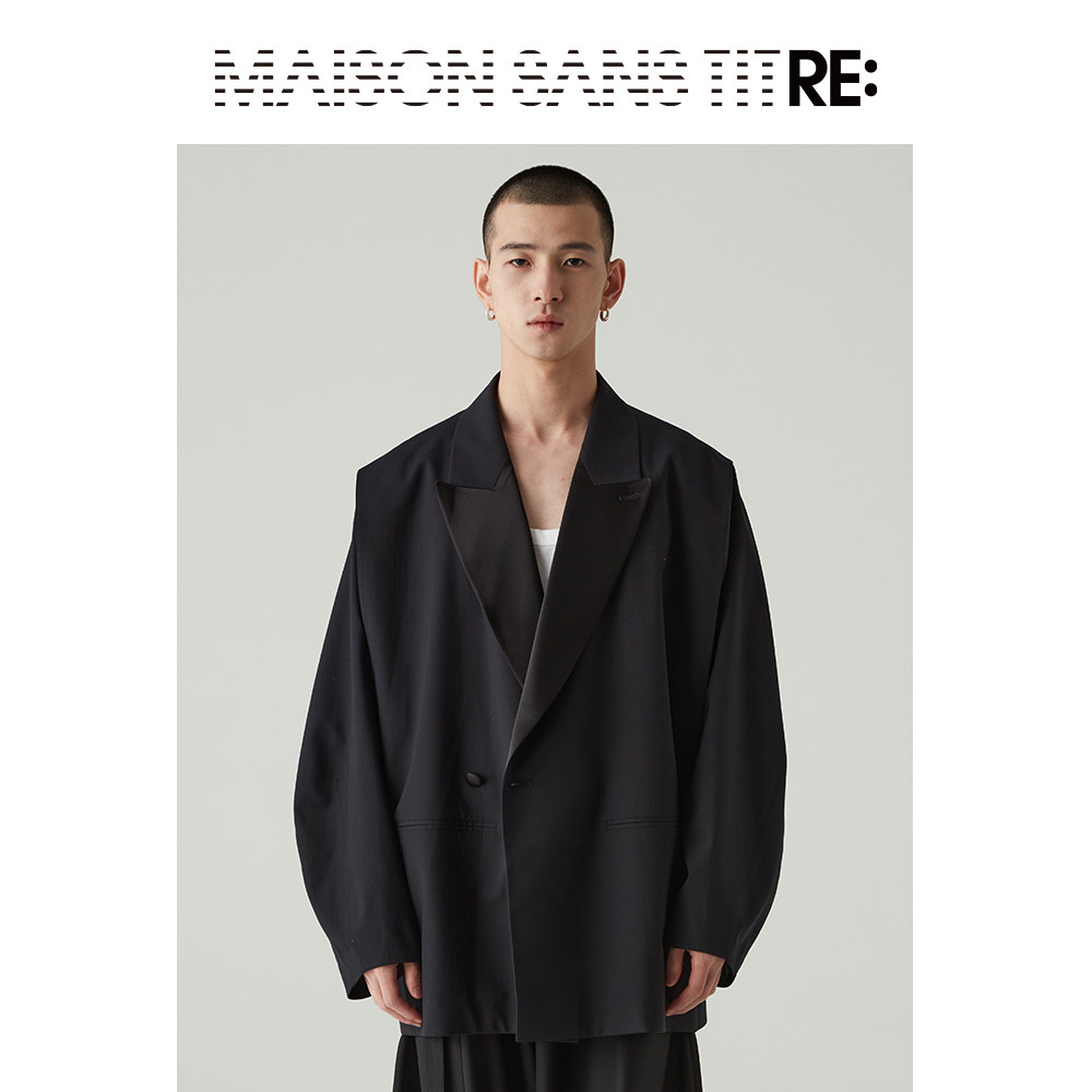 rebymaisonsanstitre设计师品牌黑色两穿廓形西装西服