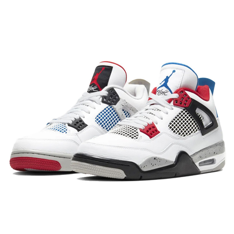 jordan4whattheaj4红蓝鸳鸯白水泥男女运动篮球鞋ci1184146