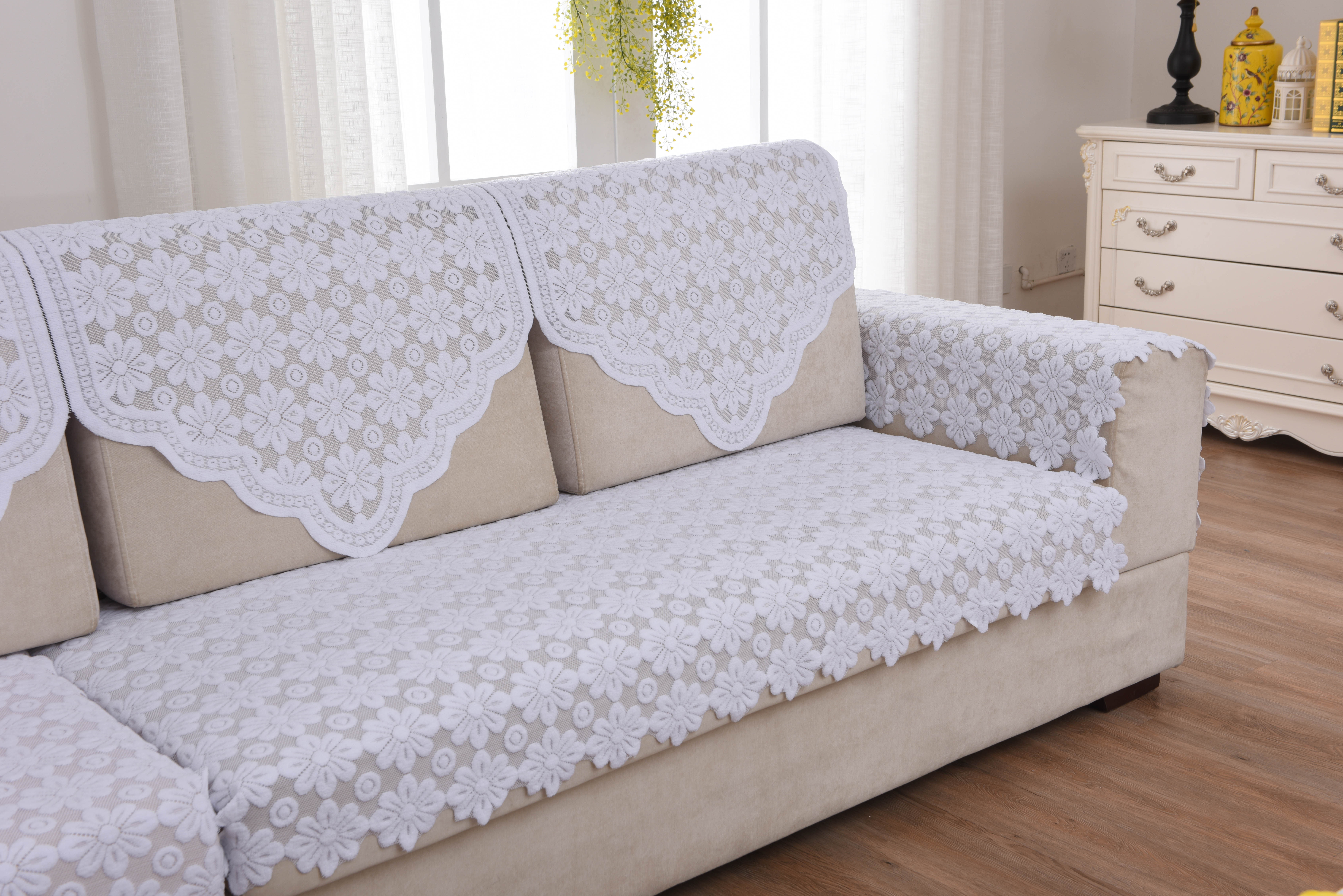沙发特价热销田园蕾丝靠背垫扶手巾方巾桌巾沙发垫