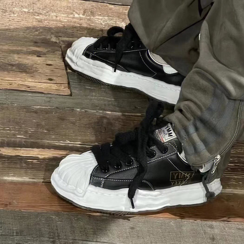 三原康裕mmy贝壳头溶解鞋男女同款休闲户外低帮增高新款百搭板鞋(三原