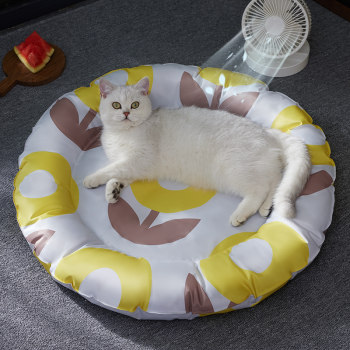 Cat Ice Nest Pet Ice Mat Summer Cooling Mat ຕຽງນອນນ້ຳກ້ອນ Cooling Sleeping Mat Summer Sunflower Dog Sleeping Mat