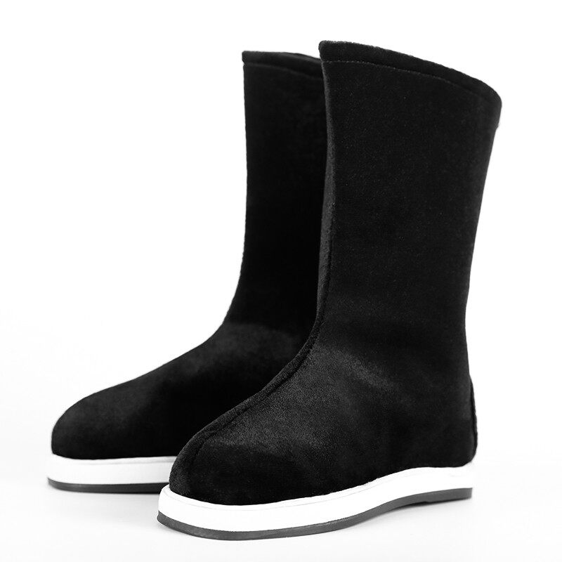 靴子古装中国国风鞋男女鞋古代武侠防滑演出古典舞鞋