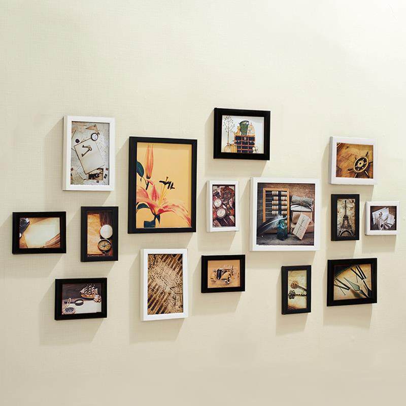 复古相片墙创意客厅楼梯挂墙组合客厅相框背景墙工业风照片墙装饰