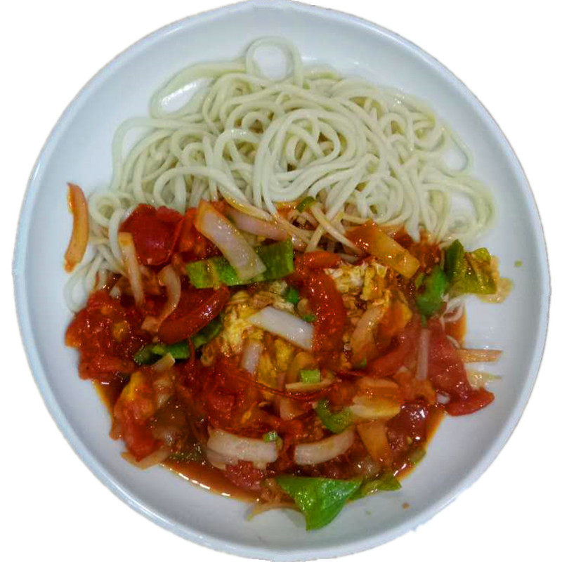 拉条条子方便新疆真拉手工拌面圆粗面挂面整件面条