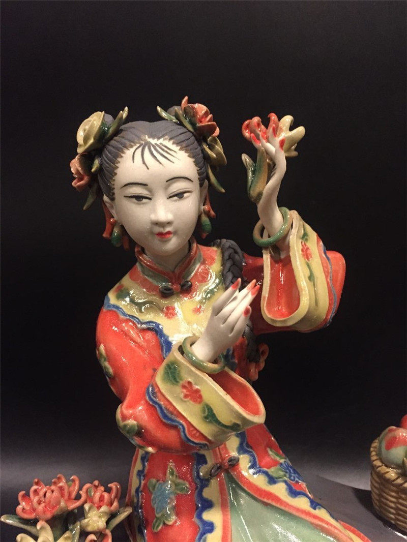 陶瓷石湾公仔家居饰品桌面摆件人物工艺品摆件