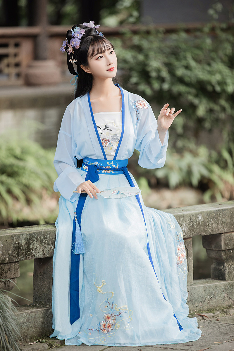 花神记-九宫仙原创汉服女齐腰襦裙女汉服飘逸一片式唐制仙女裙