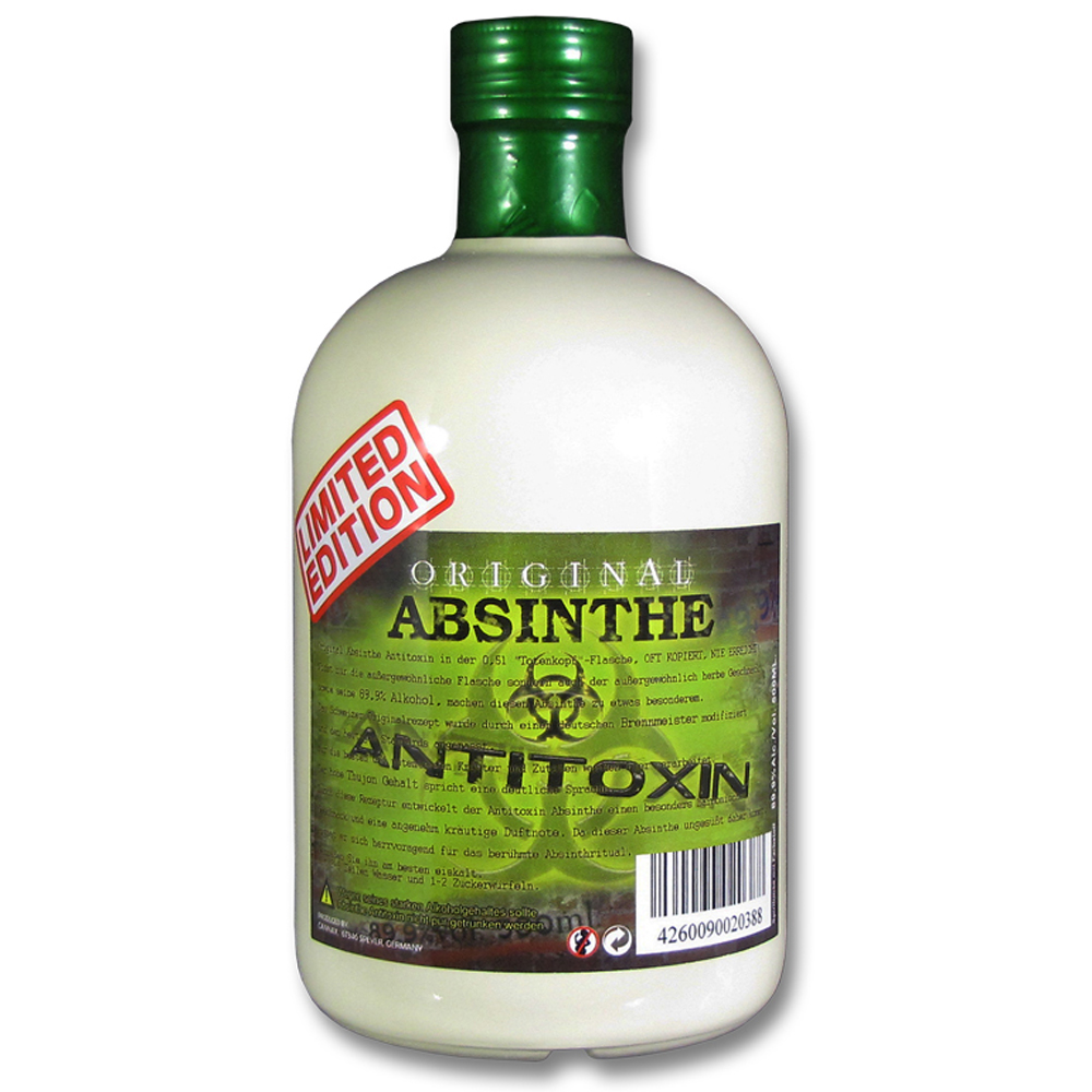 9度德国白魔骷髅头苦艾酒烈酒送方糖杯勺