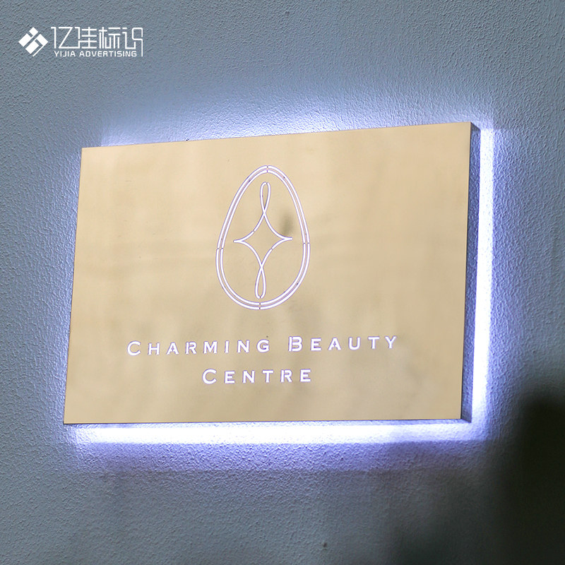 镜面ins发光灯箱箱门招牌定做广告牌制作户外广告牌