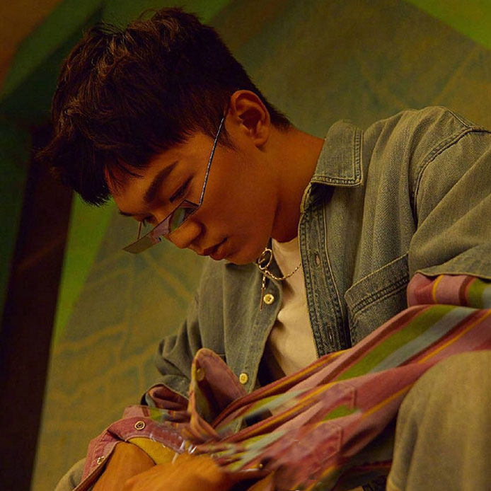 中国新说唱l4wudu雾都同款眼镜黄色一体嘻哈个性潮流墨镜男女韩版 - l