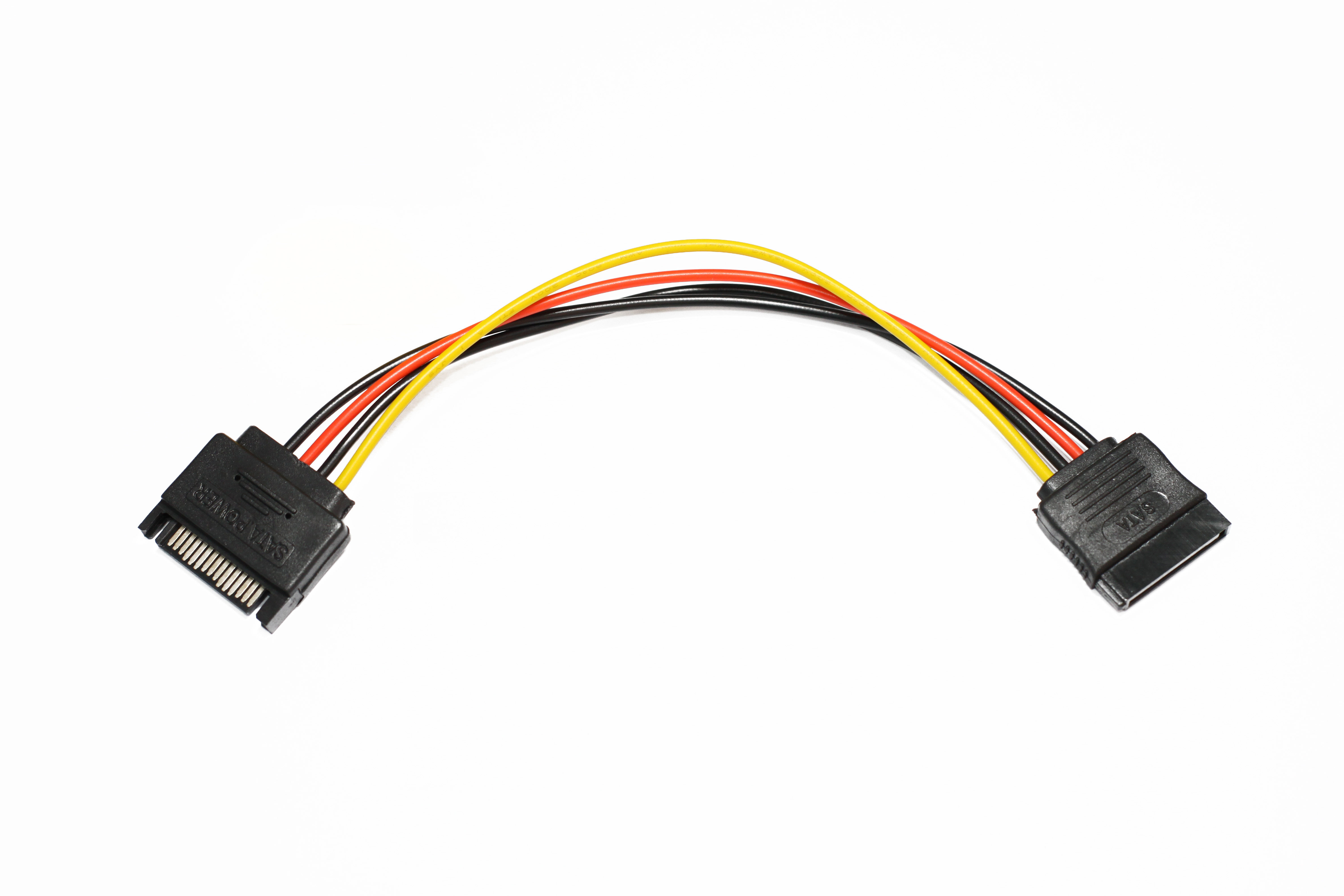 sata15p串口纯铜硬盘电源延长线90度弯头一分连接线
