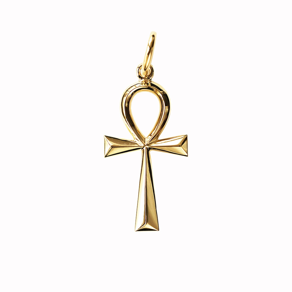 【sion美学珠宝】 "不朽" 18k黄金安卡吊坠 黄金护身符 不含链