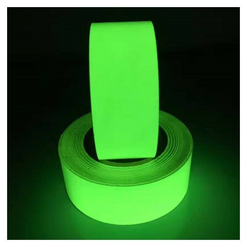 荧光绿自粘地25mm夜光胶带50mm自发发光彩色胶带