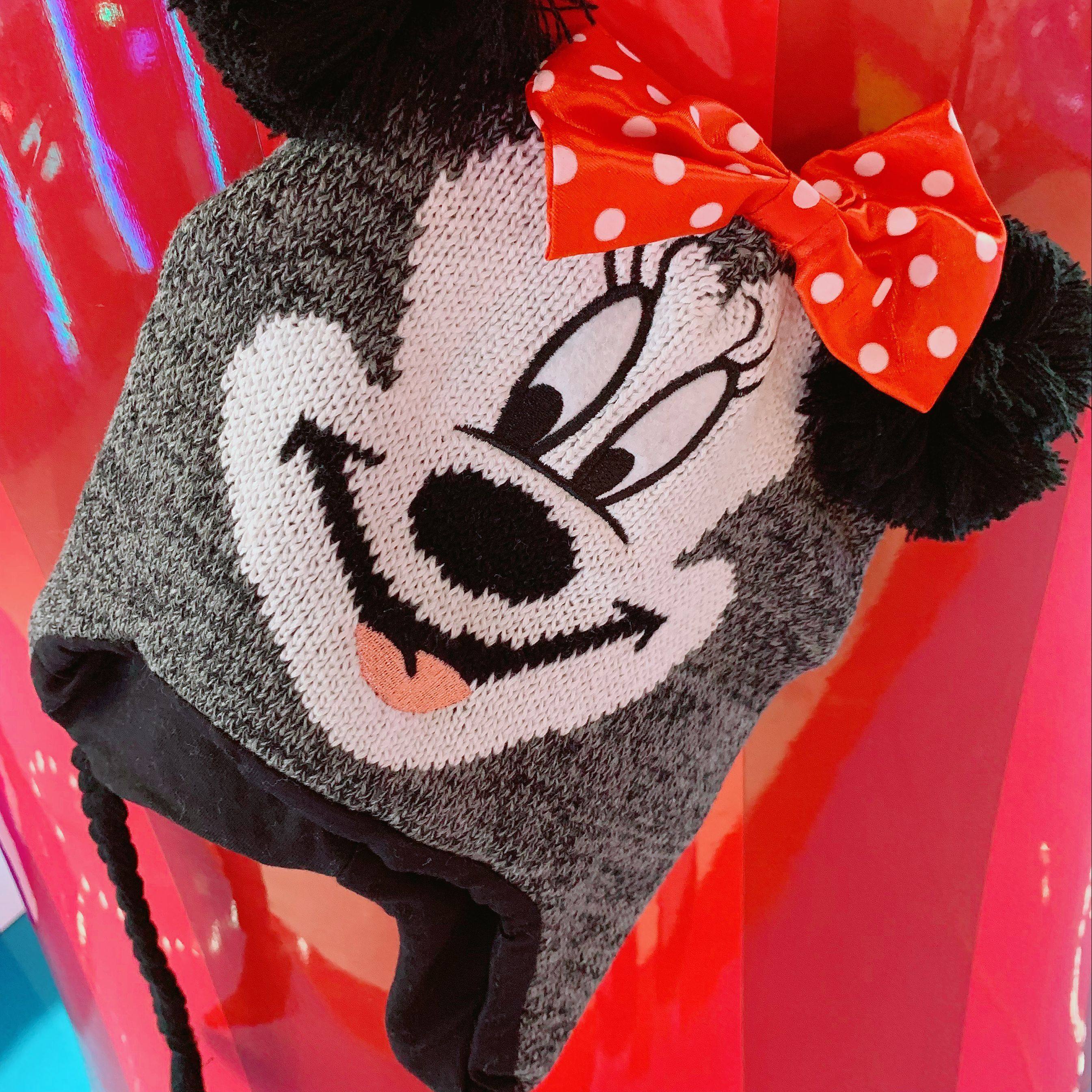 包邮迪士尼米妮儿童女童秋冬新品宝宝保暖帽厚款帽子