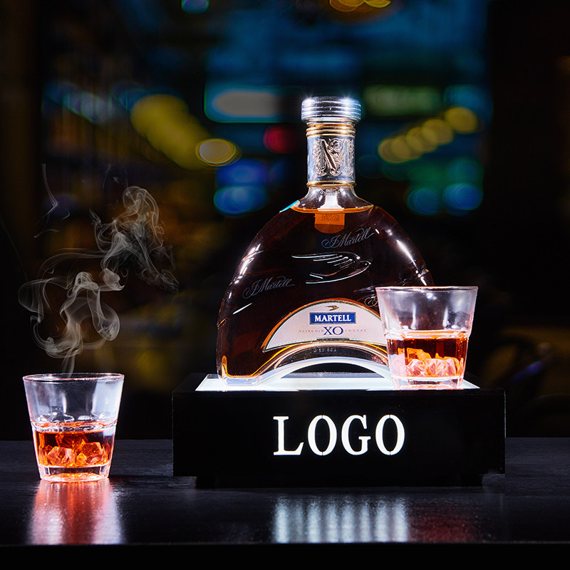 发光酒座酒吧ktv夜场黑桃洋酒底座红酒展示架酒架