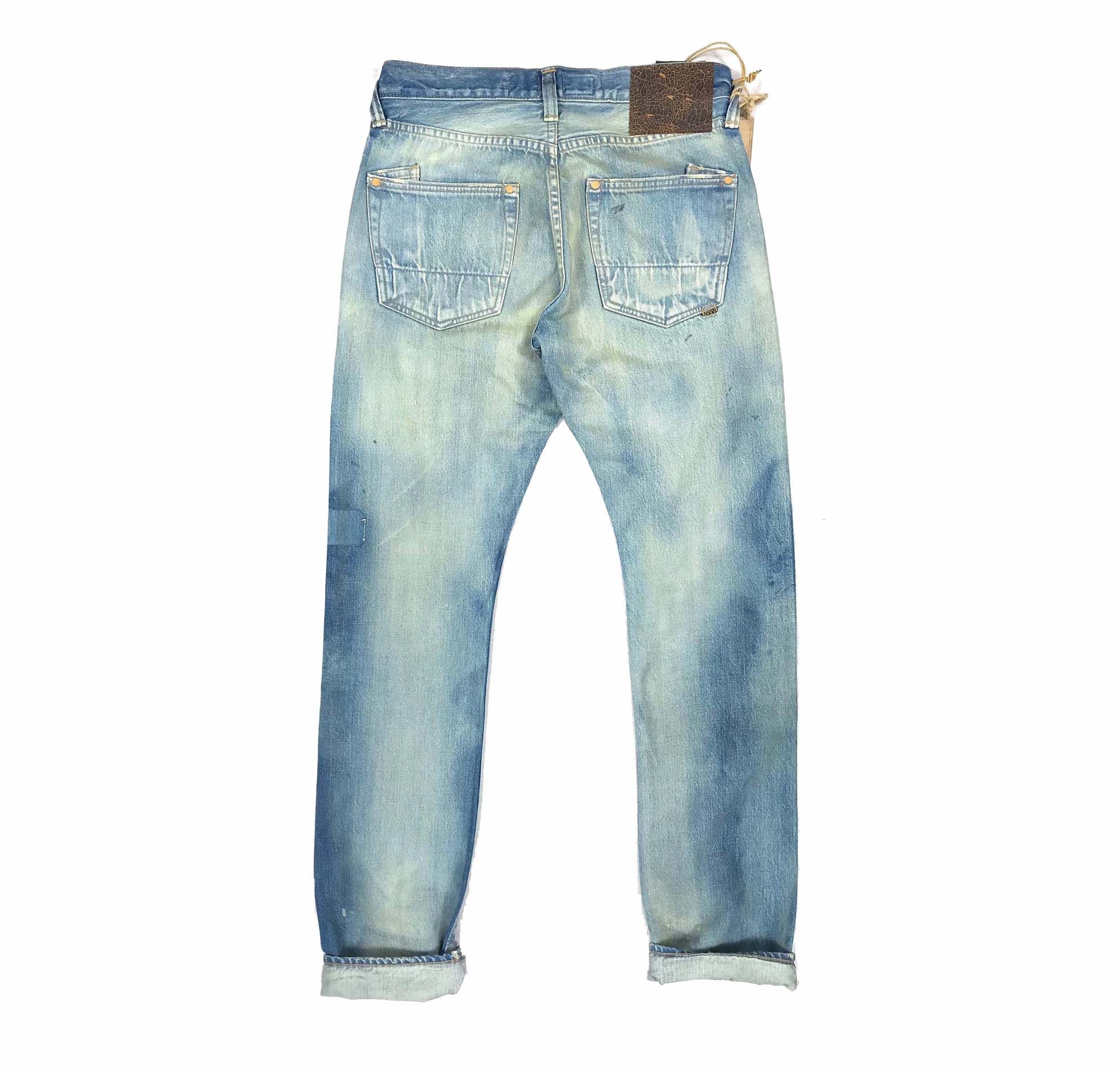 prps牛仔裤制品noir做旧洗水长裤日产赤耳rrl牛仔裤