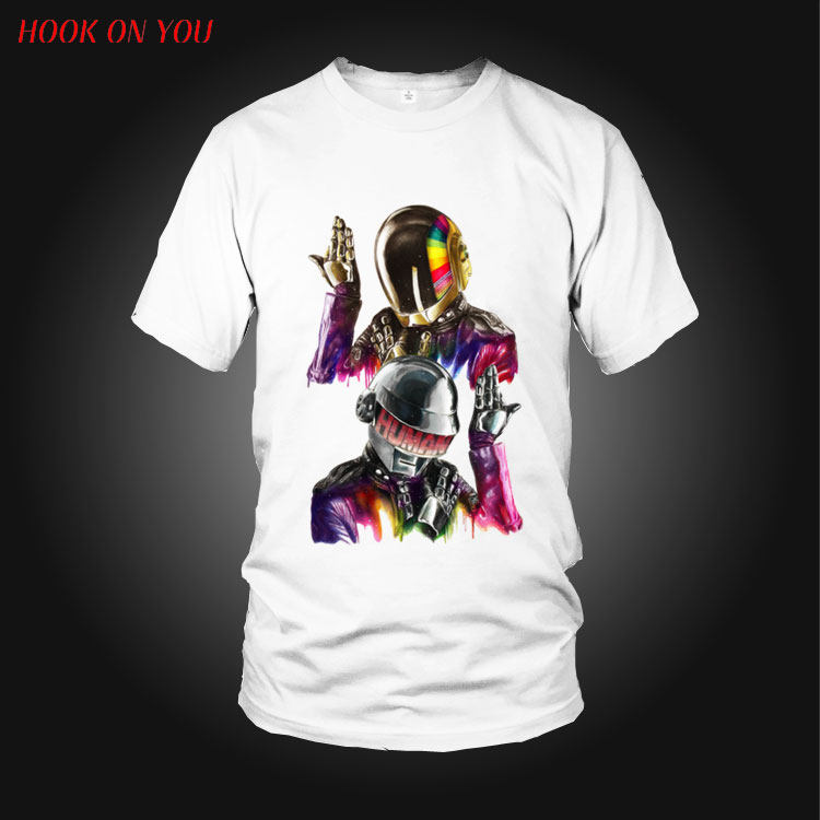 daftpunk朋克科幻音乐组合印花短袖青年时尚t恤