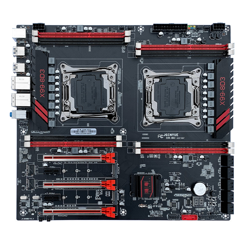 精粤x99 2678v3 2969 2666 8通道ddr3支持e5 8d3双路主板cpu套装 - 爱