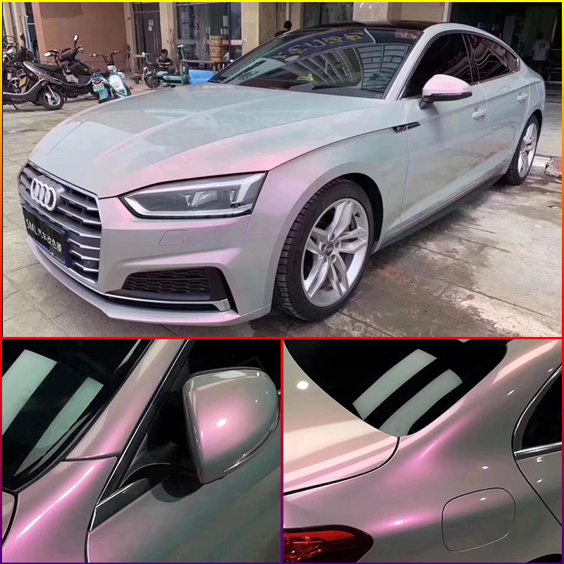 汽车改色膜双色灰魅紫全车膜变色龙梦幻火山灰全车贴膜车身改色