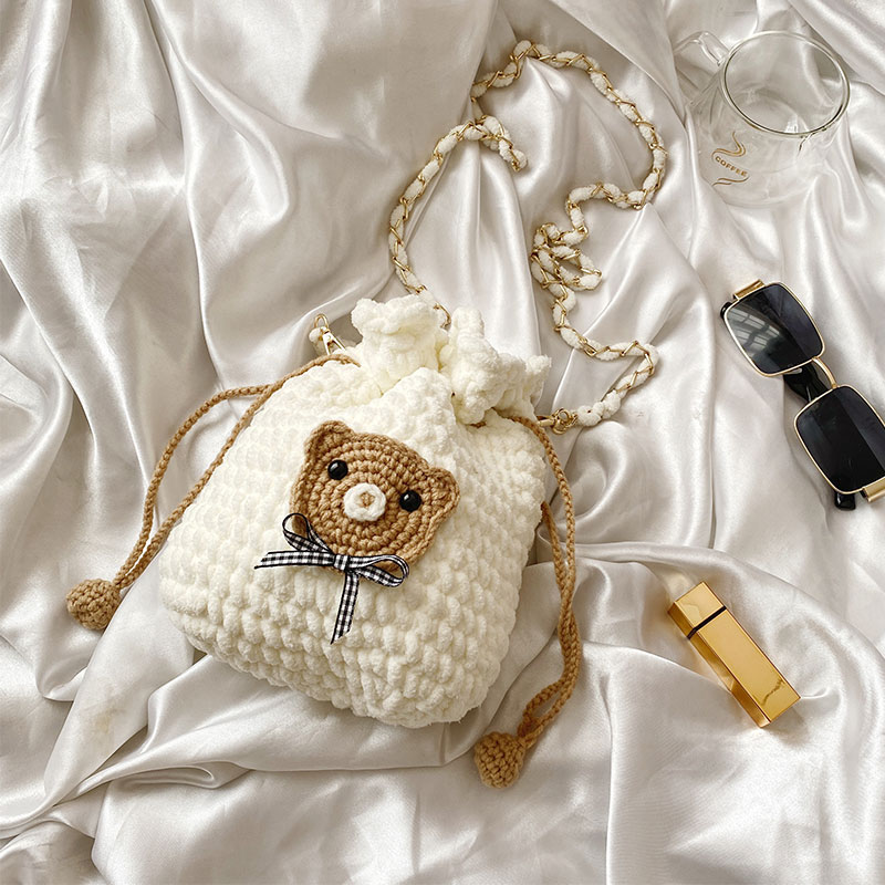 手工钩针礼物包礼物材料diy自制编织斜挎包毛线通用款女包