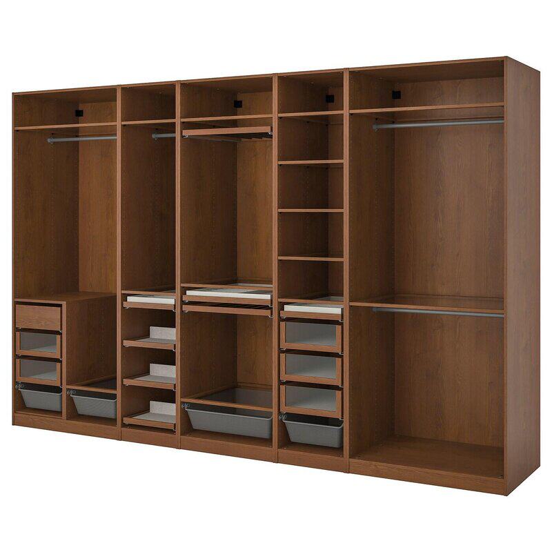 小强ikea宜家代购pax帕克思衣柜组合深棕色大型衣柜