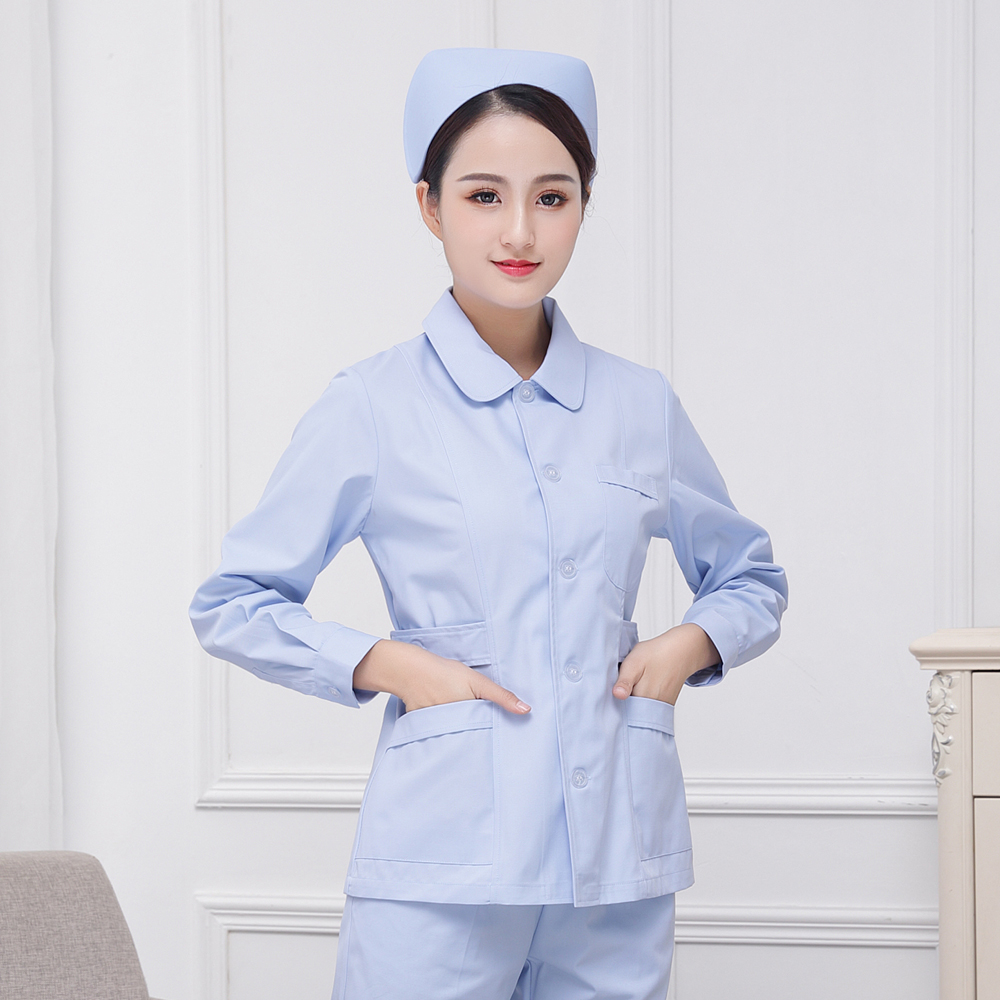 唯曼朵分体护士服长袖套装小圆领方圆领娃娃领护士制服女短袖夏季