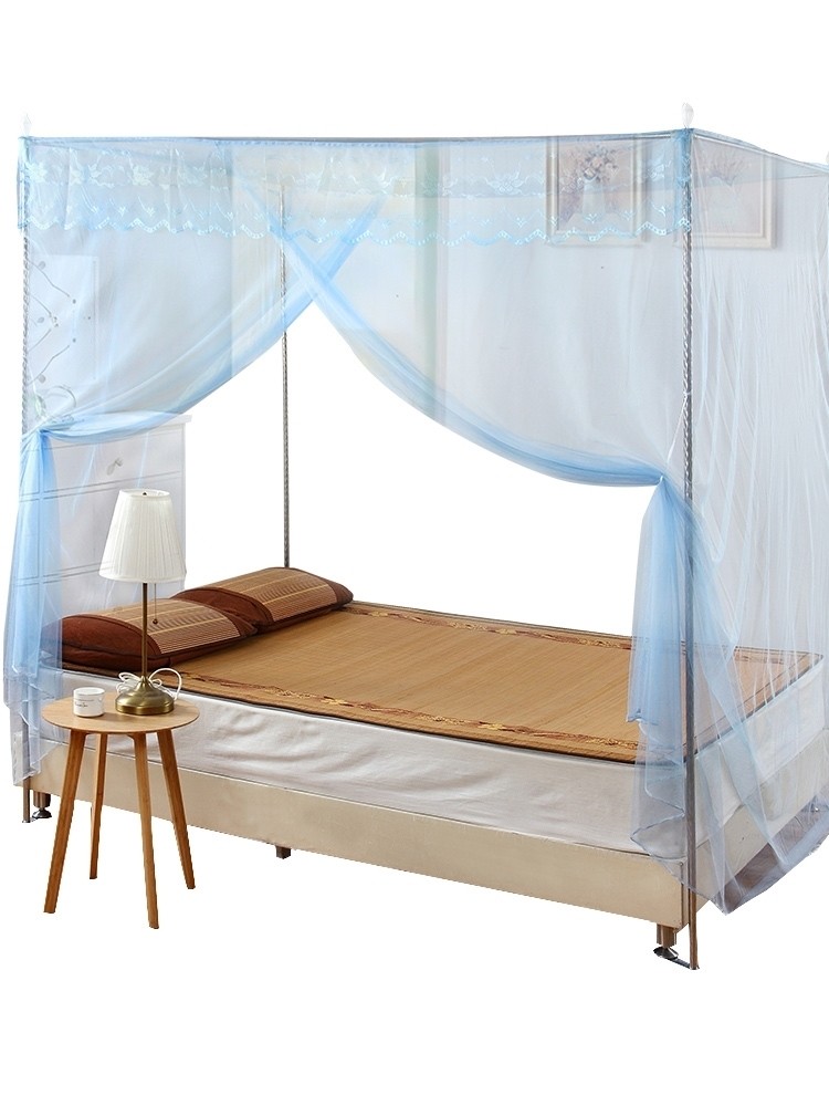 一米二床纹帐1.2米浅绿色普通蚊帐老式家用文章蚊帐