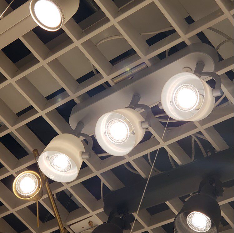 宜家国内代购ikea维尔3头射灯吸顶灯轨道灯灯灯泡