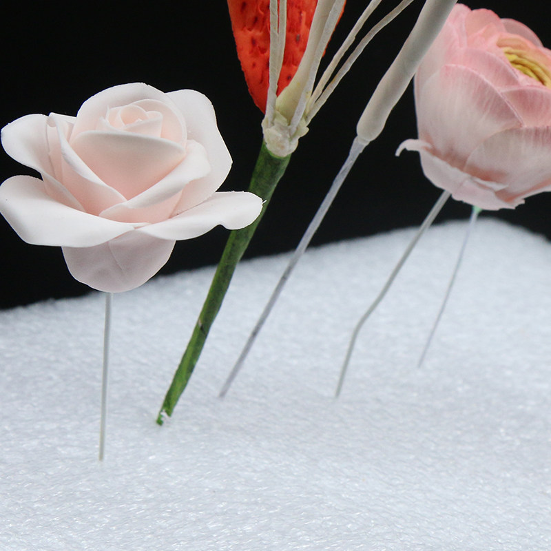 铁丝花艺纸包丝花杆纸花枝叶脉手工diy纸藤铁丝