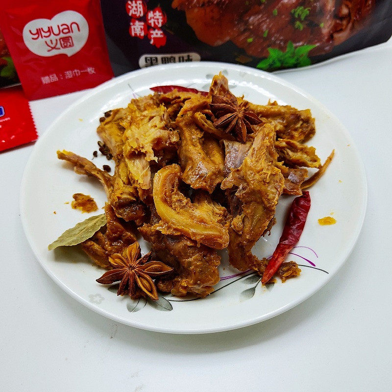 网红手撕鸭排308克卤味熟食真空真空包包装鸭肉鸭肉零食