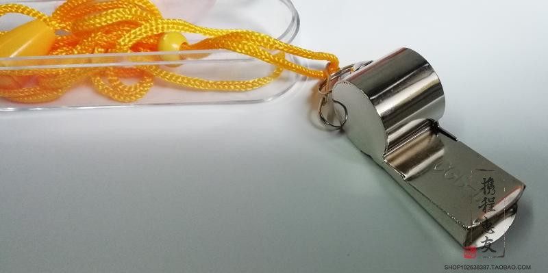 裁判口哨正品直销小号ok不锈钢哨子大号一罚裁判专用哨