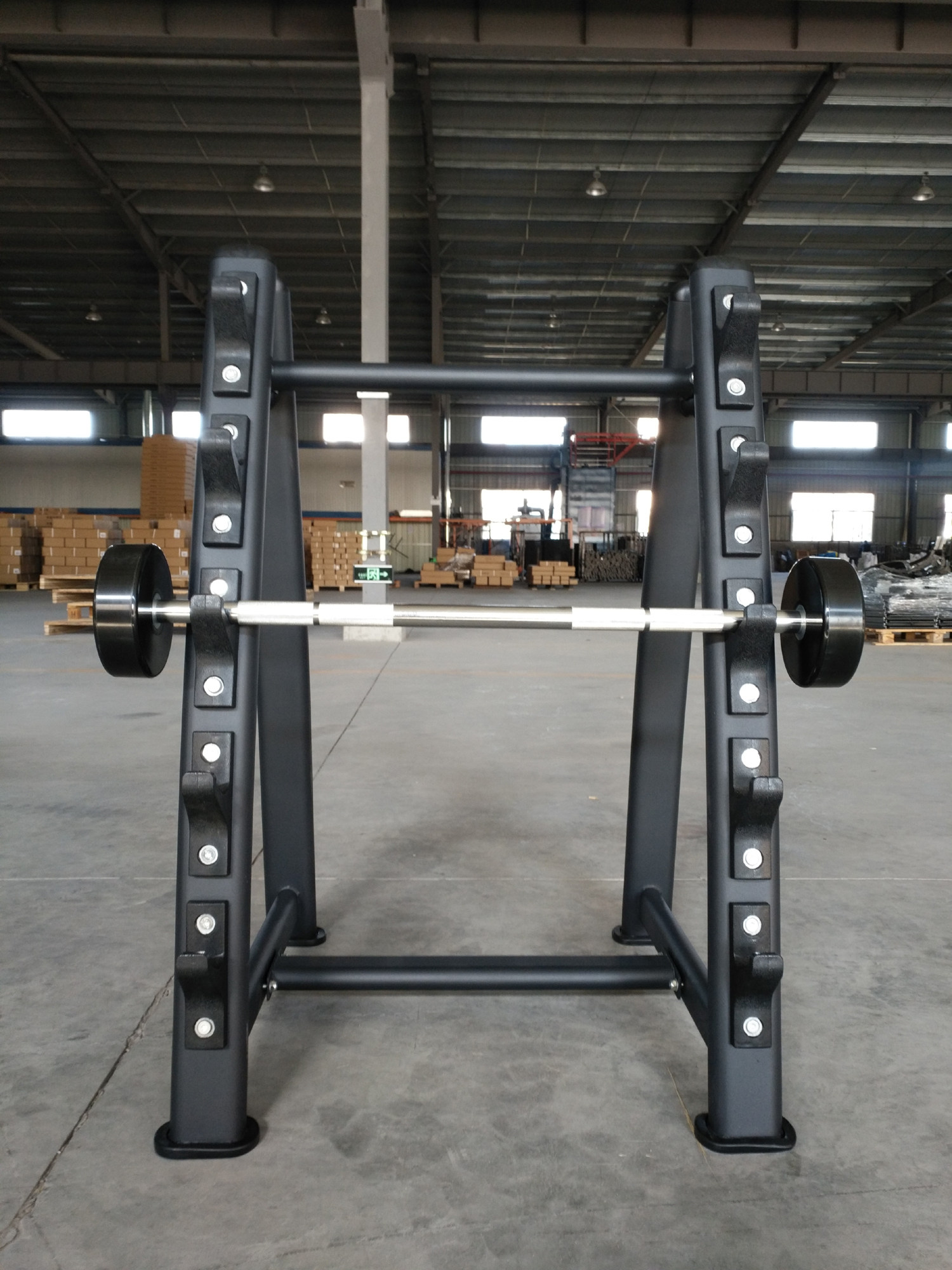 mfit商用健身房固定杠铃摆放双排10根杠铃