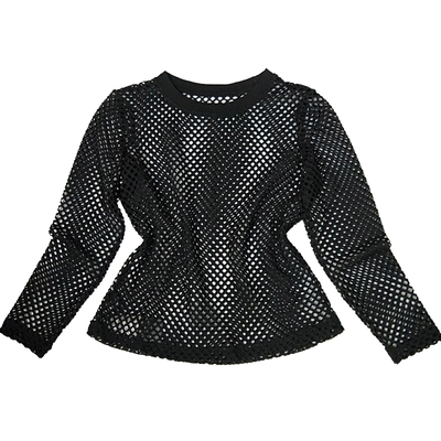 网眼衫镂空大码女渔网衫长袖t恤女ins超火券后价￥46在售价￥49累计
