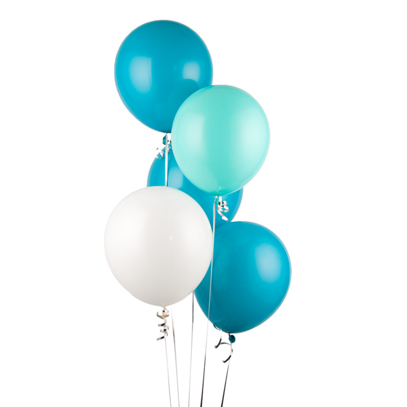 12寸蓝色气球装饰蒂芙尼蓝天蓝色薄荷绿生日派对布置结婚气球束