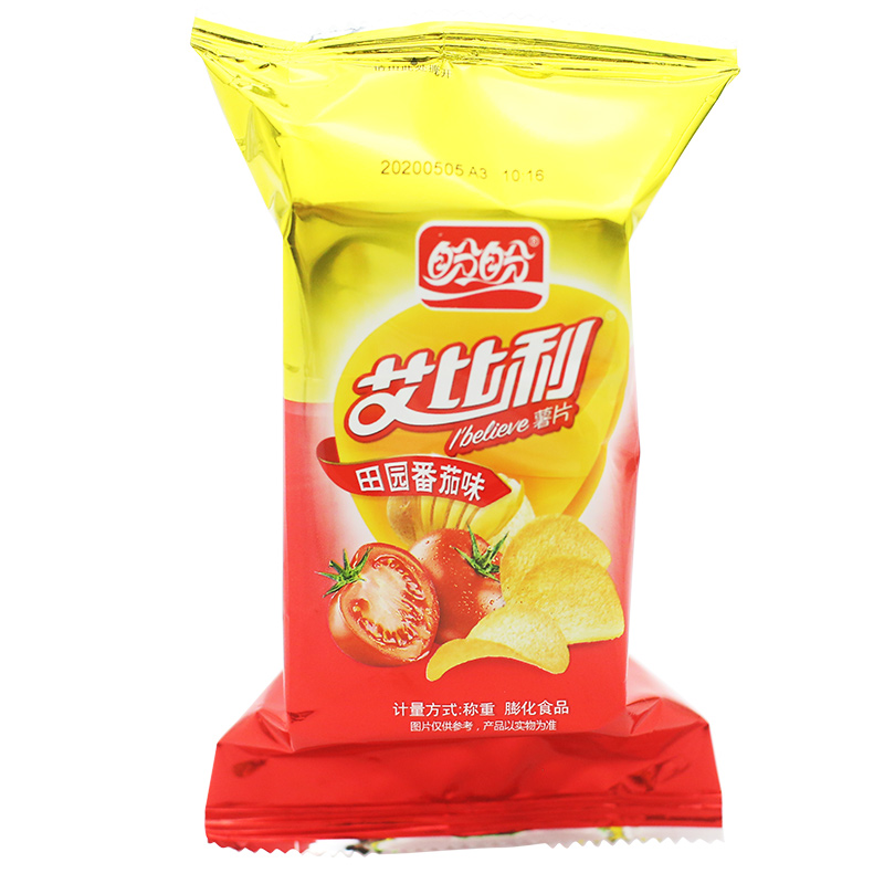 盼盼艾比利薯片番茄网红零食12包黄瓜休闲膨化食品膨化食品