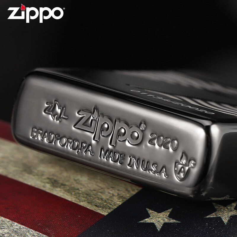 原装正品zippo打火机2020年度限量视界黑冰盔甲zippo