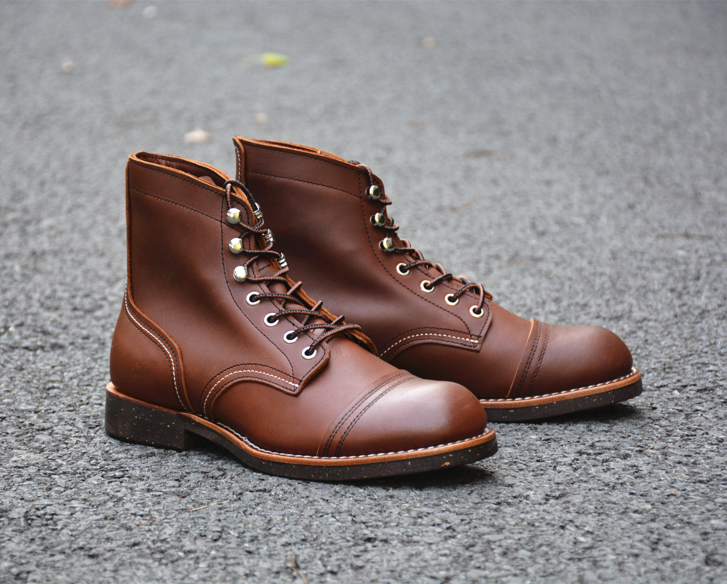 复古固特异8111何立亮真皮工装马丁伞兵阿美咔叽时装靴