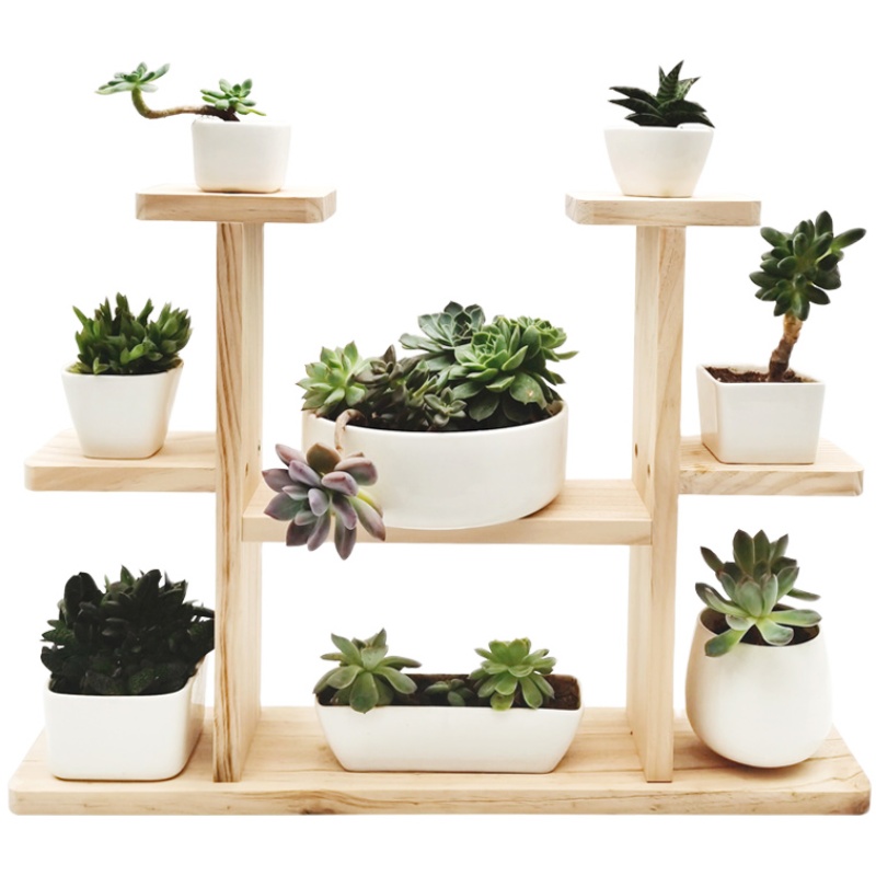 实木花架中式客厅阳台窗台花的架子室内木头花架