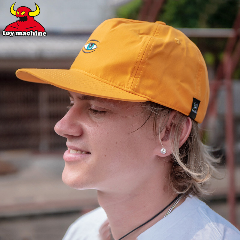 滑板toymachine帽子男女弯平嘻哈运动鸭舌黑色运动帽