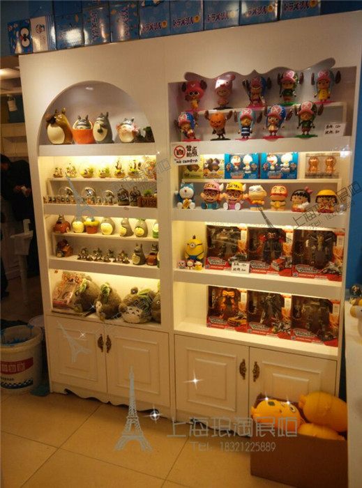 玩具工艺礼品展示柜化妆品欧式烤漆玩具店陈列柜饰品中岛商用展示柜