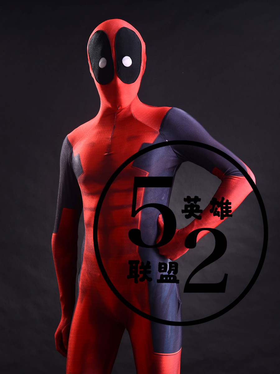 死侍紧身衣3d印花全包肌肉效果cosplay服装动漫