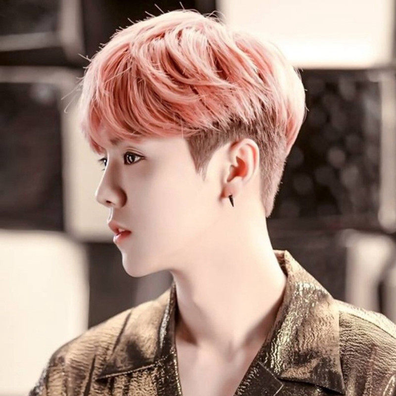 鹿晗同款假发男韩版帅气短直碎发男士自然蓬松修脸齐碎斜刘海发套