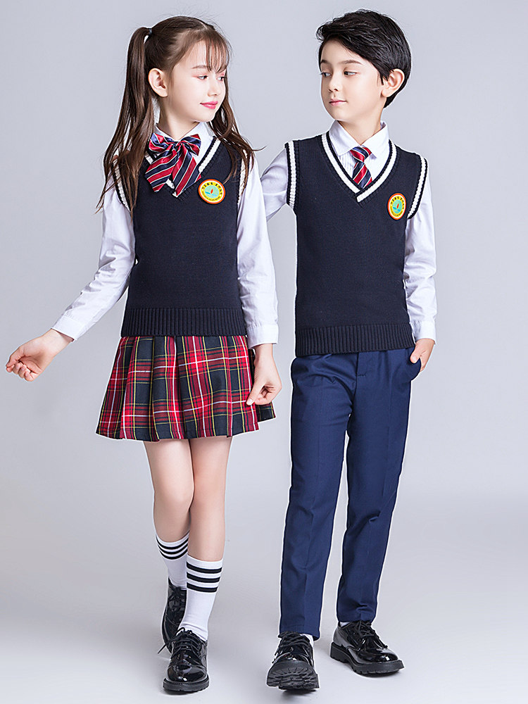 儿童校服幼儿园园小学生学院英伦风班服男女童春秋朗诵校服