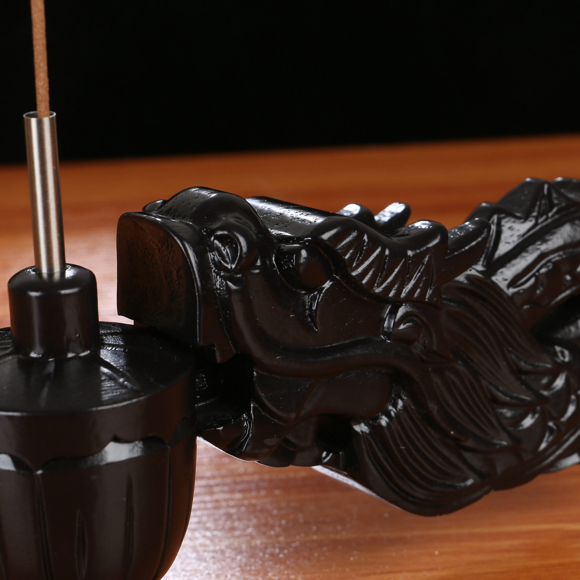 手炉红木龙头放焰口手提手柄熏香香炉实木水陆茶道