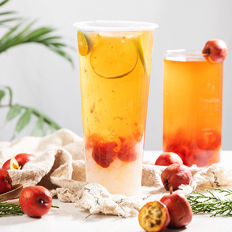 鲜活山楂优果蜂蜜花果果茶奶茶原料果肉饮料蜂蜜果味茶