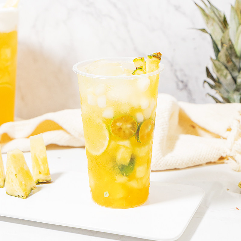 鲜活菠萝果粒菠萝酱奶茶店水果茶专用原料含果肉浓缩饮料果酱25