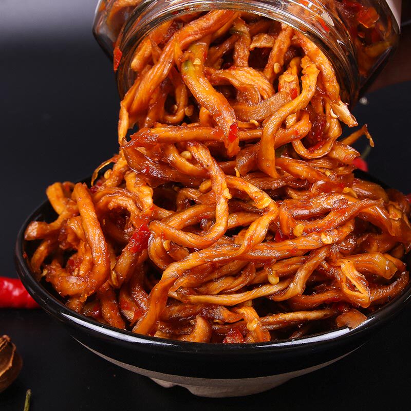 2瓶木瓜丝干酱菜 香辣湖南特产下饭菜香辣开胃菜农家自制木瓜丝干