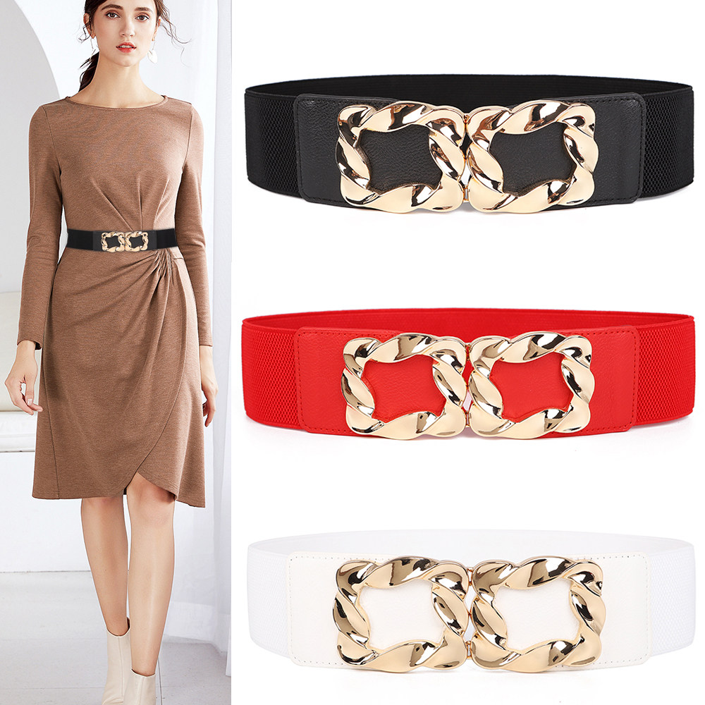 松紧腰封女弹力装饰羽绒服腰带韩版百搭配连衣连衣裙腰带