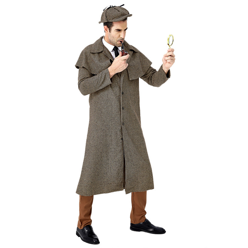 侦探夏洛克神探福尔摩斯同款风衣大衣帽子cos烟斗cosplay男装