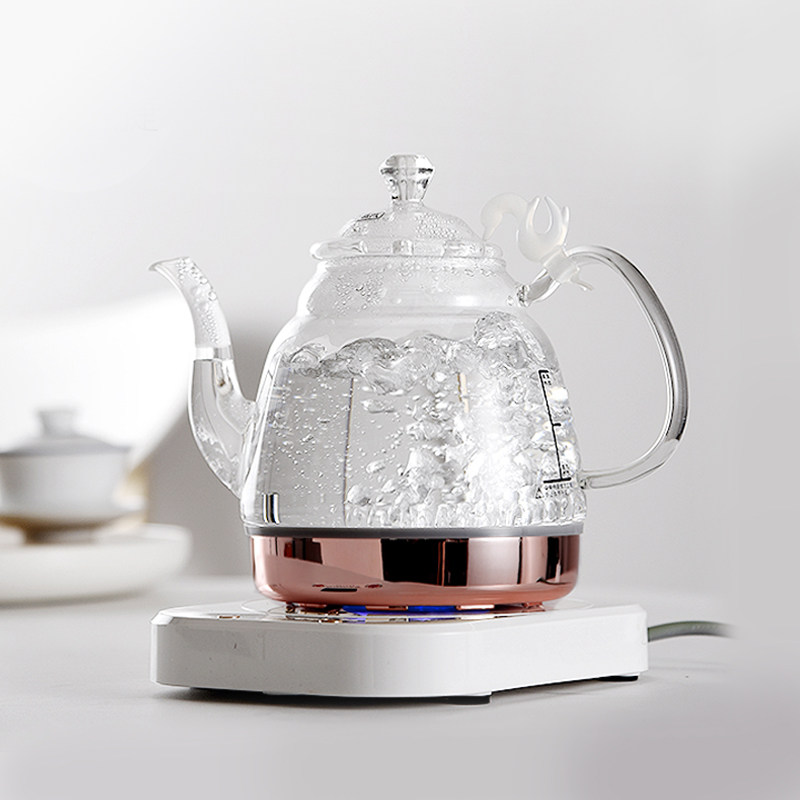 北欧玻璃烧水壶水煲家用电热茶壶不锈钢办公室快壶烧水壶