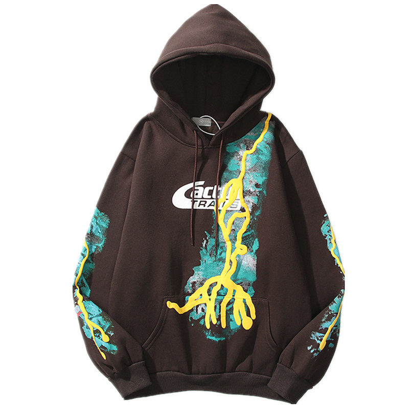 travisscott闪电潮流宽松男女女同潮牌fog高街卫衣